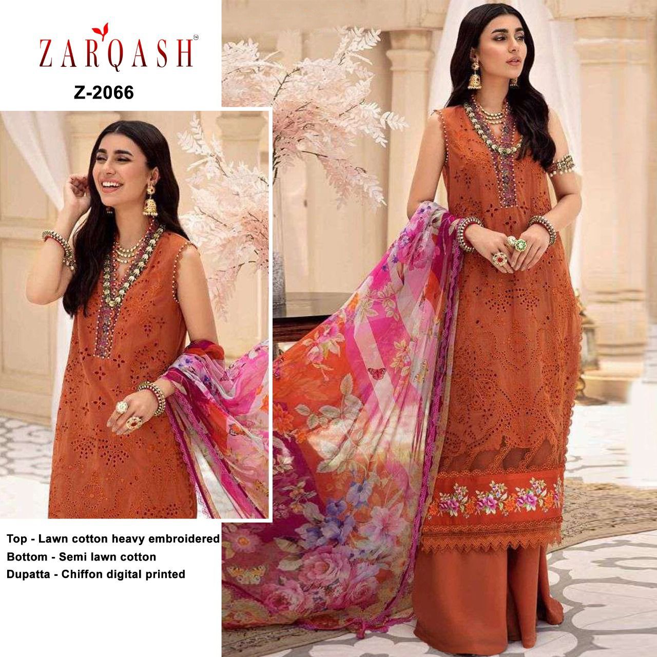 Zarqash Mah E Noor Fancy Cotton Embroidery Pakistani Salwar Suits Catalog