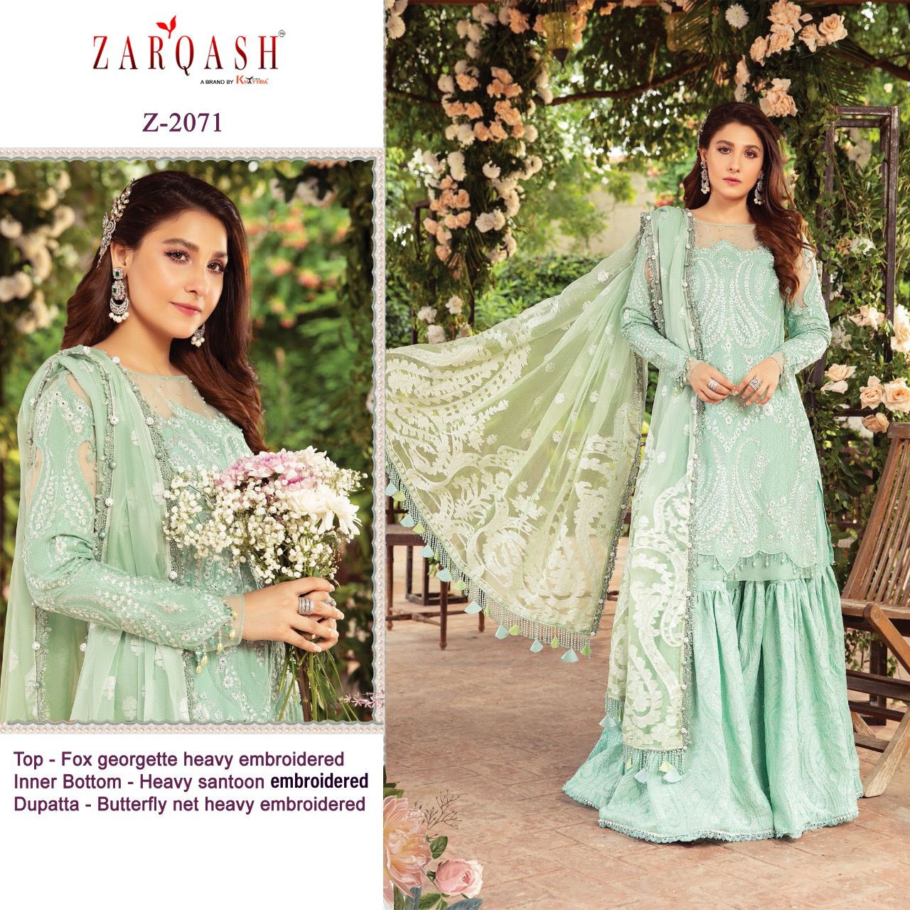 Zarqash Sateen Maria B Fox Georgette Pakistani Suits Catalog