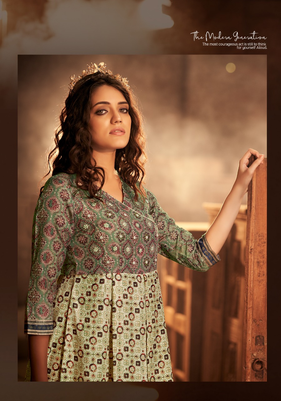 Shichi Noor Collection Long Gown Style Kurti Catalog