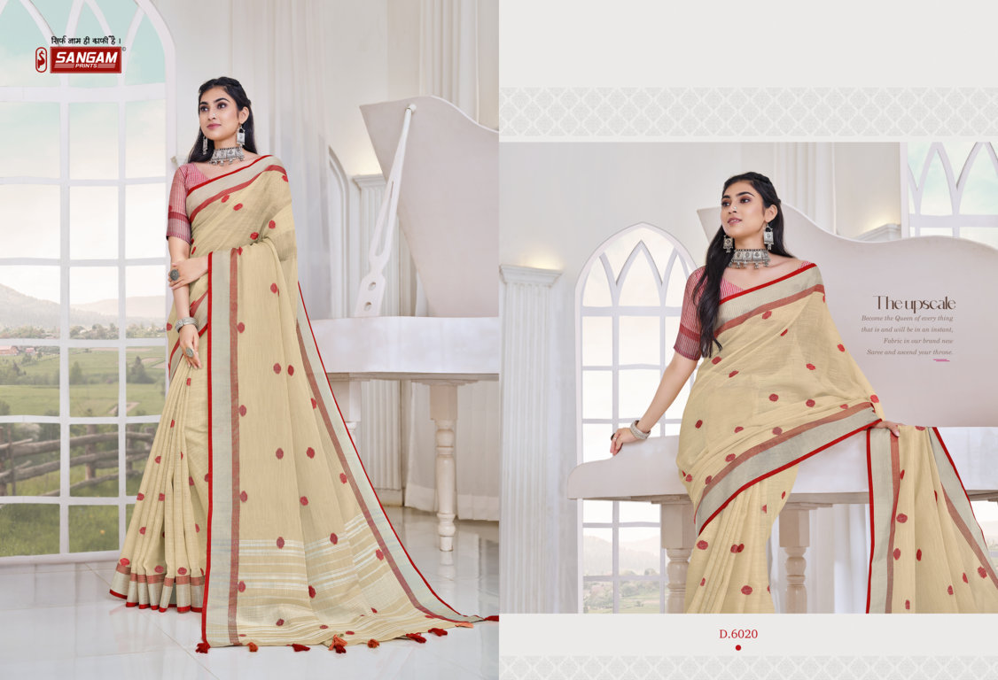 Sangam Presents Aliaa Linen Sarees Collection