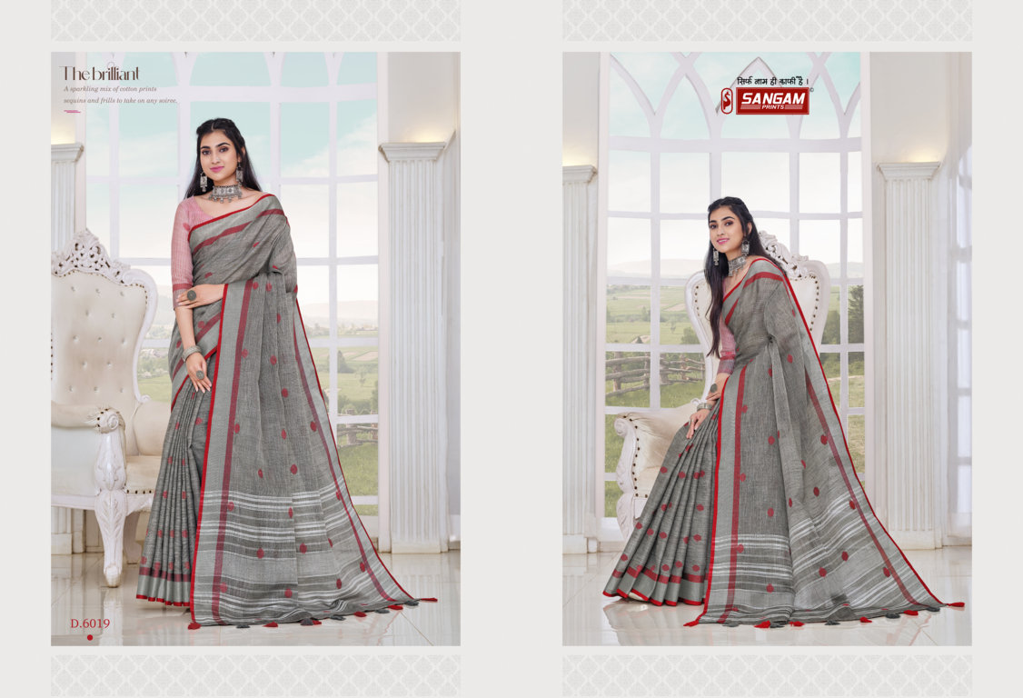Sangam Presents Aliaa Linen Sarees Collection