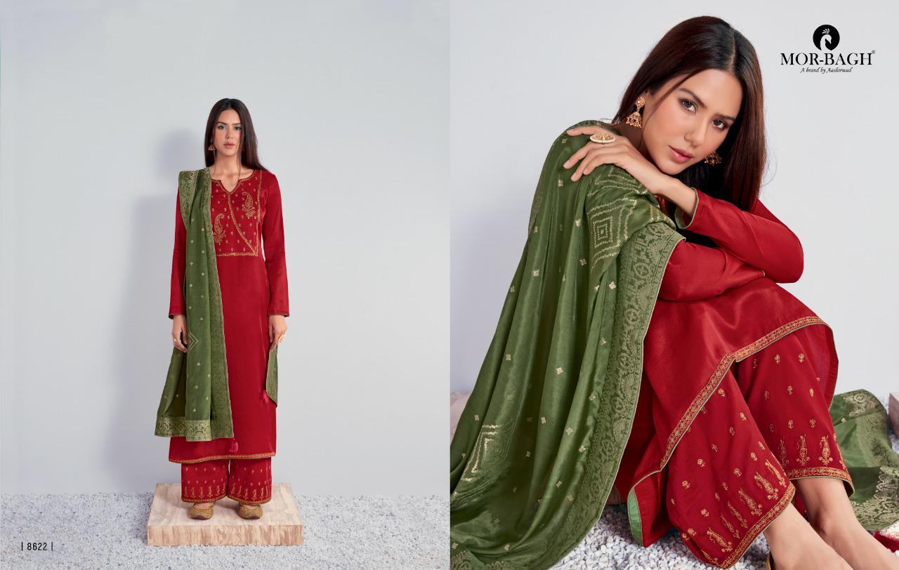 Aashirwad Chitrakari Premium Tushar Silk Embroidered Designer Salwar Suit Catalog