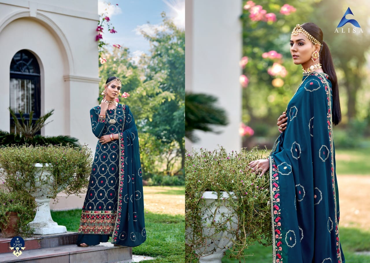 Alisa Dulhan Georgette Wear Embroidery Salwar Kameez  Catalog  Salwar Suit Design For Women Online