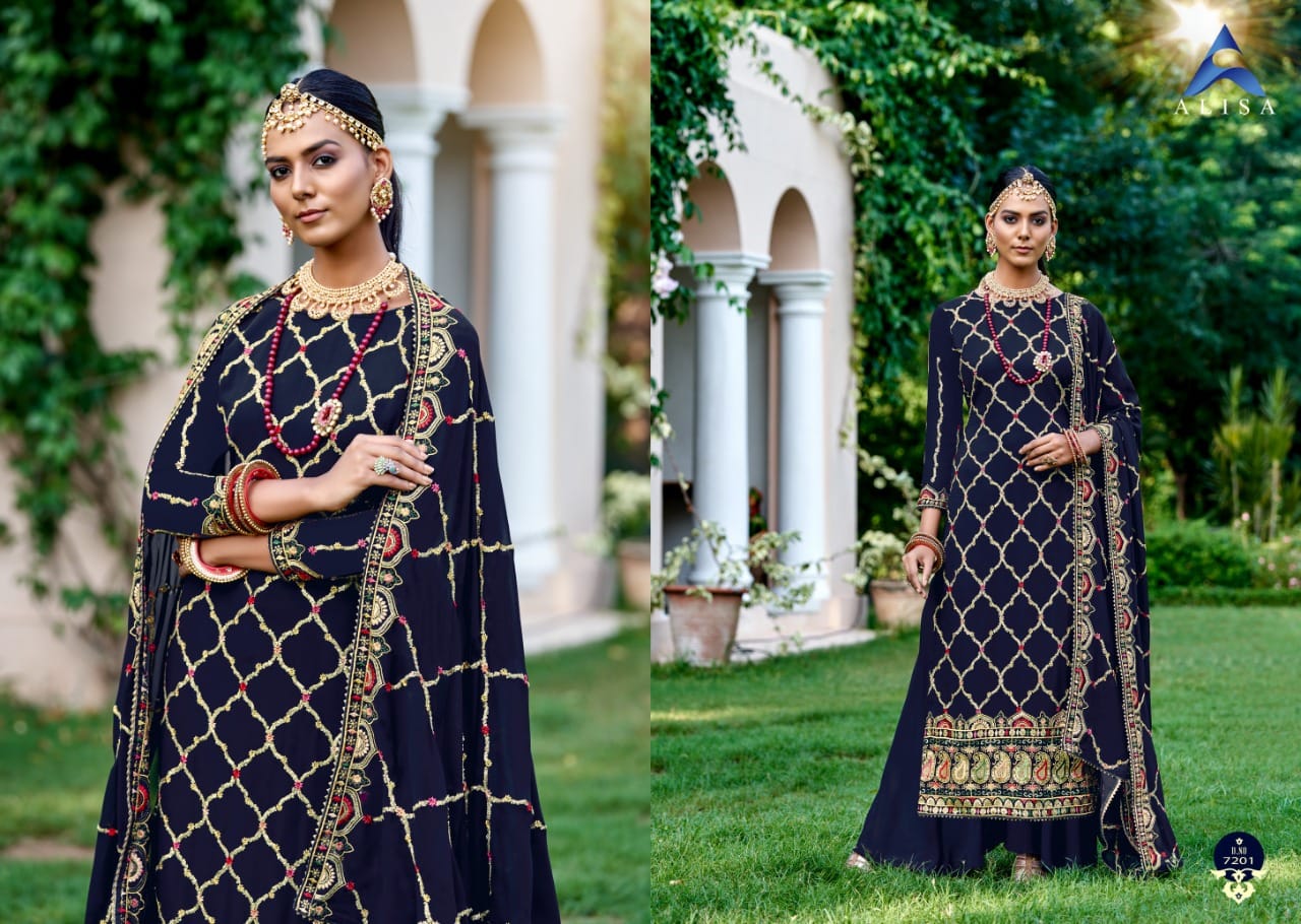 Alisa Dulhan Georgette Wear Embroidery Salwar Kameez  Catalog  Salwar Suit Design For Women Online