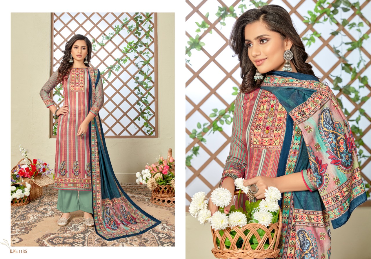 Bipson Shaneel Vol 4 Woollen Pashmina Ready Made Drees Catalog