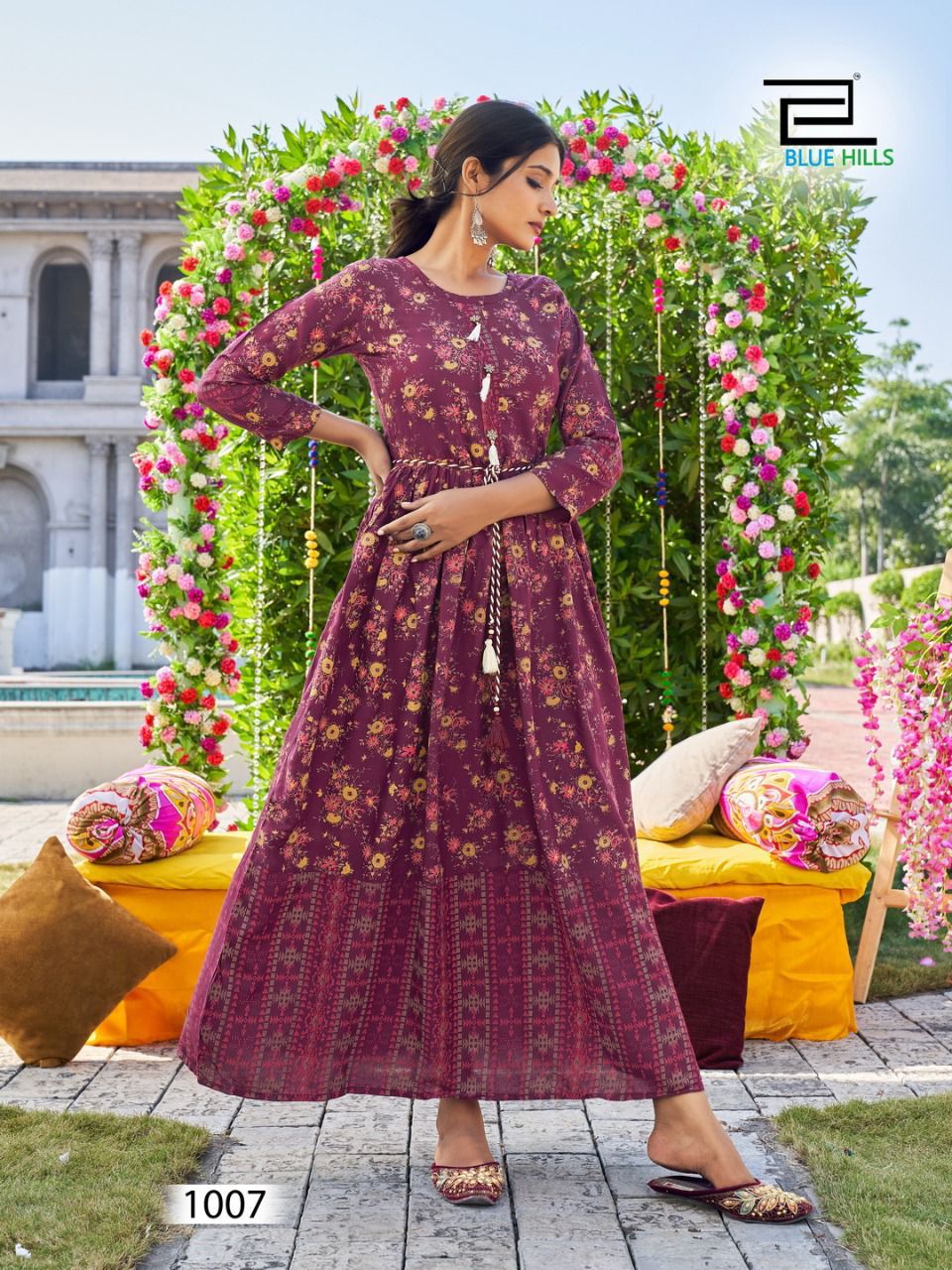 Blue Hills Lachak Vol 1 14 Kg Heavy Rayon Floor Touch Kurti  Catalog