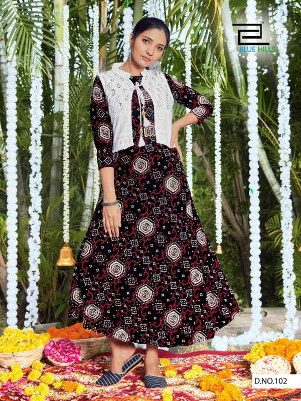 Blue Hills Stop Watch Rayon Designer Kurti With Chiken Koti  Buy Beauty Chikan Handicraft Lucknowi Designer Koti