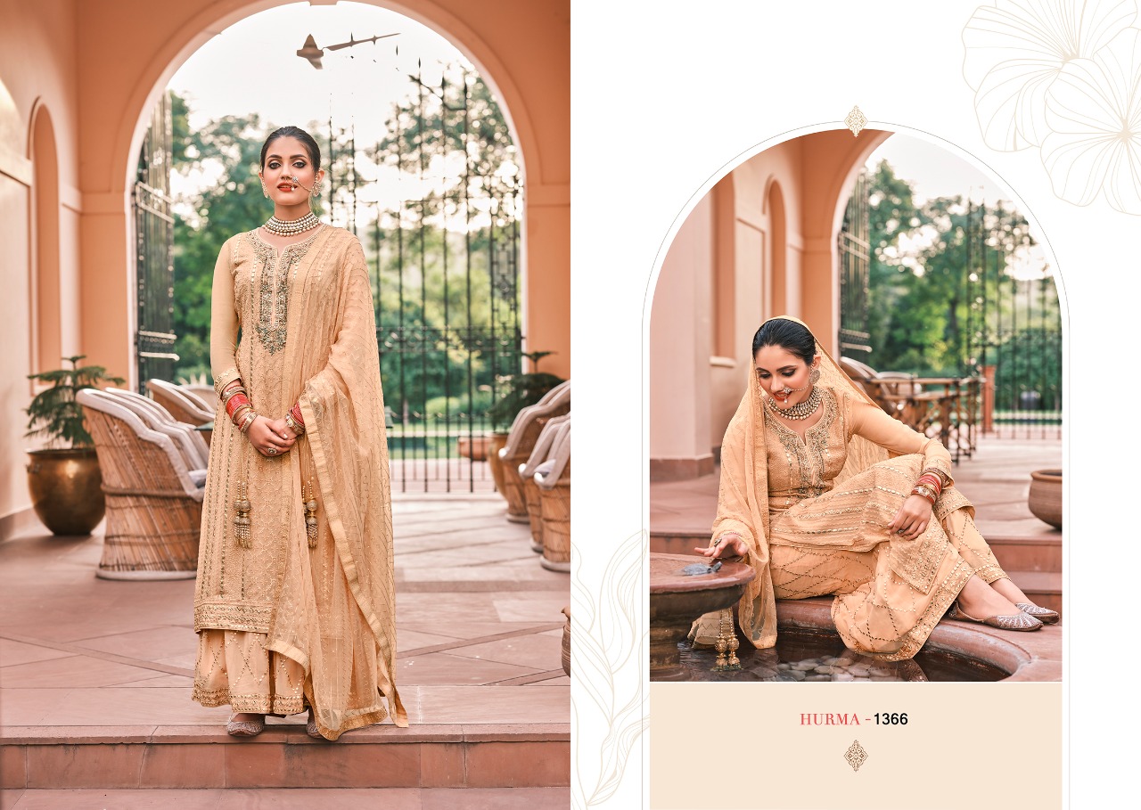 Eba Hurma Vol 37 Faux Georgette Heavy Salwar Kameez For Wedding  Catalog
