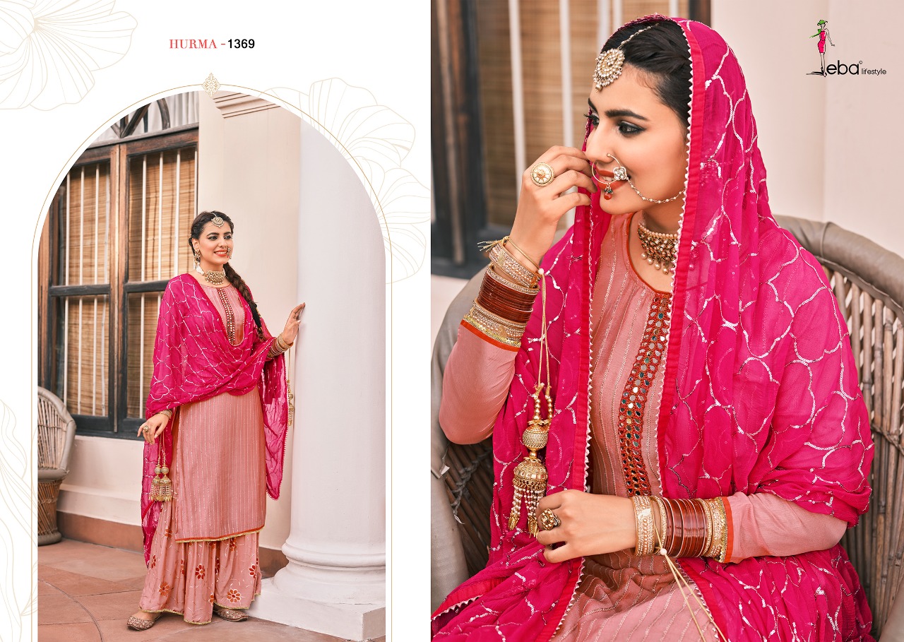 Eba Hurma Vol 37 Faux Georgette Heavy Salwar Kameez For Wedding  Catalog