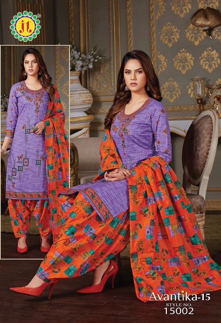 Jt Avantika Vol  15 Printed Cotton Dress Material Catalog