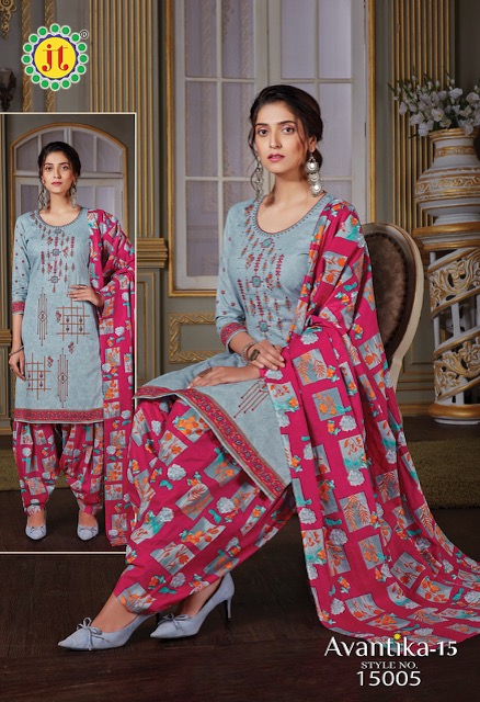Jt Avantika Vol  15 Printed Cotton Dress Material Catalog