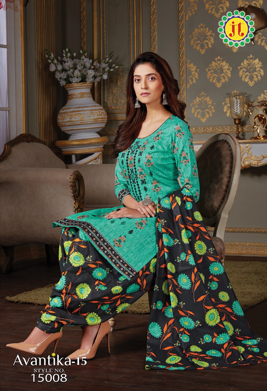 Jt Avantika Vol  15 Printed Cotton Dress Material Catalog