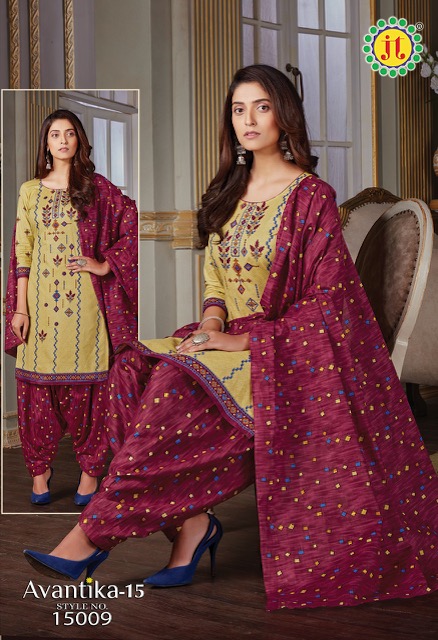 Jt Avantika Vol  15 Printed Cotton Dress Material Catalog