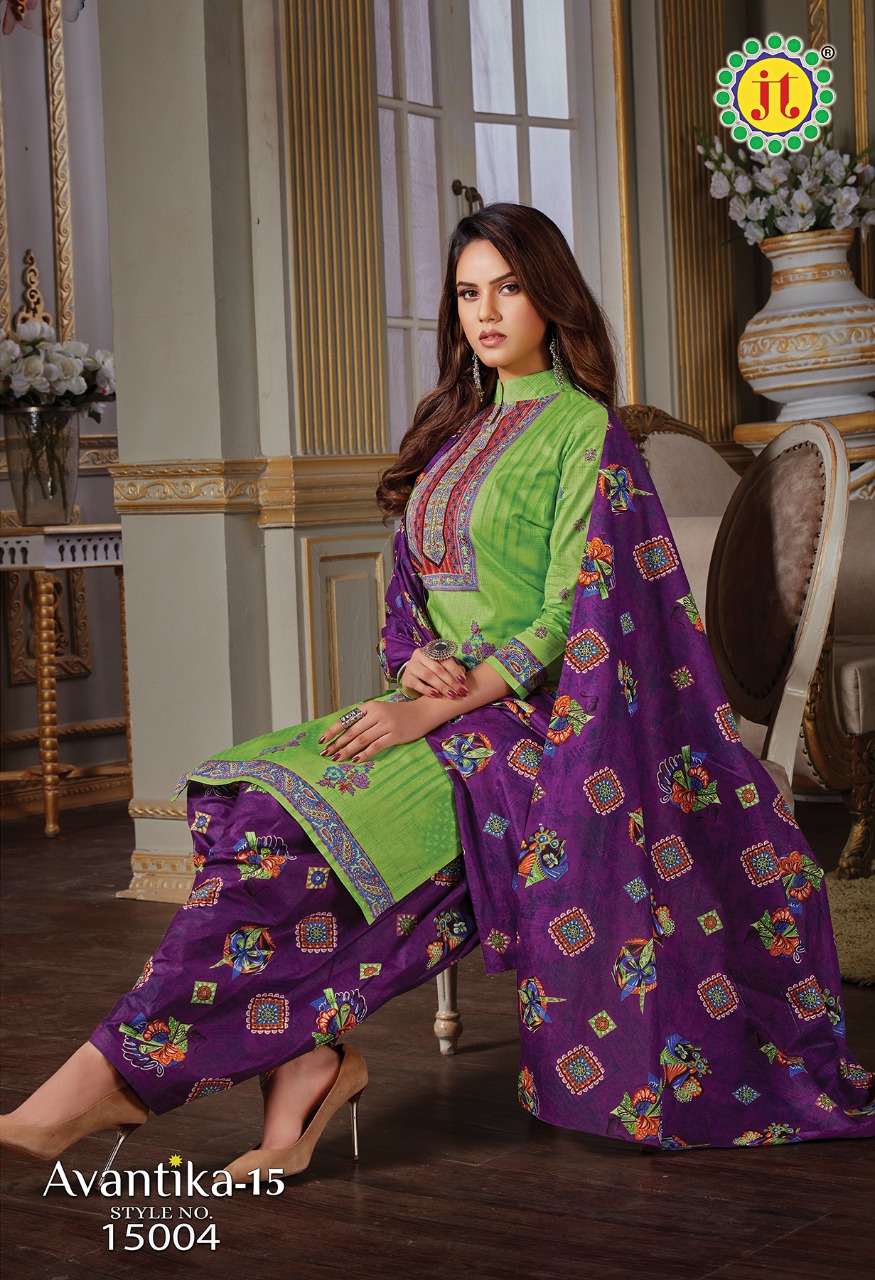 Jt Avantika Vol  15 Printed Cotton Dress Material Catalog