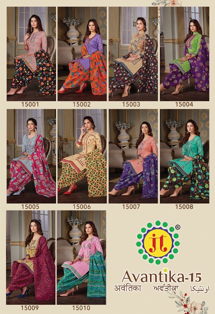 Jt Avantika Vol  15 Printed Cotton Dress Material Catalog
