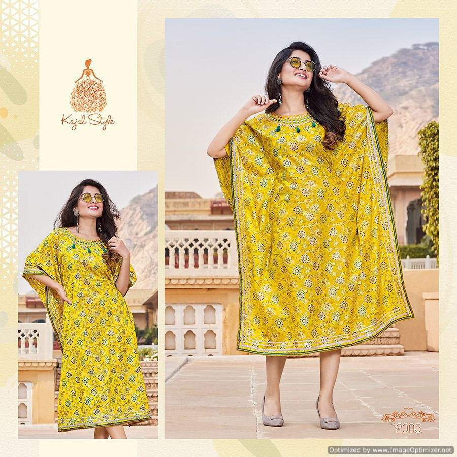 Kajal Style Cocktail Vol  2 Fancy Wear Kaftan Kurti Catalog Buy  Wholesale Kaftan  Catalog