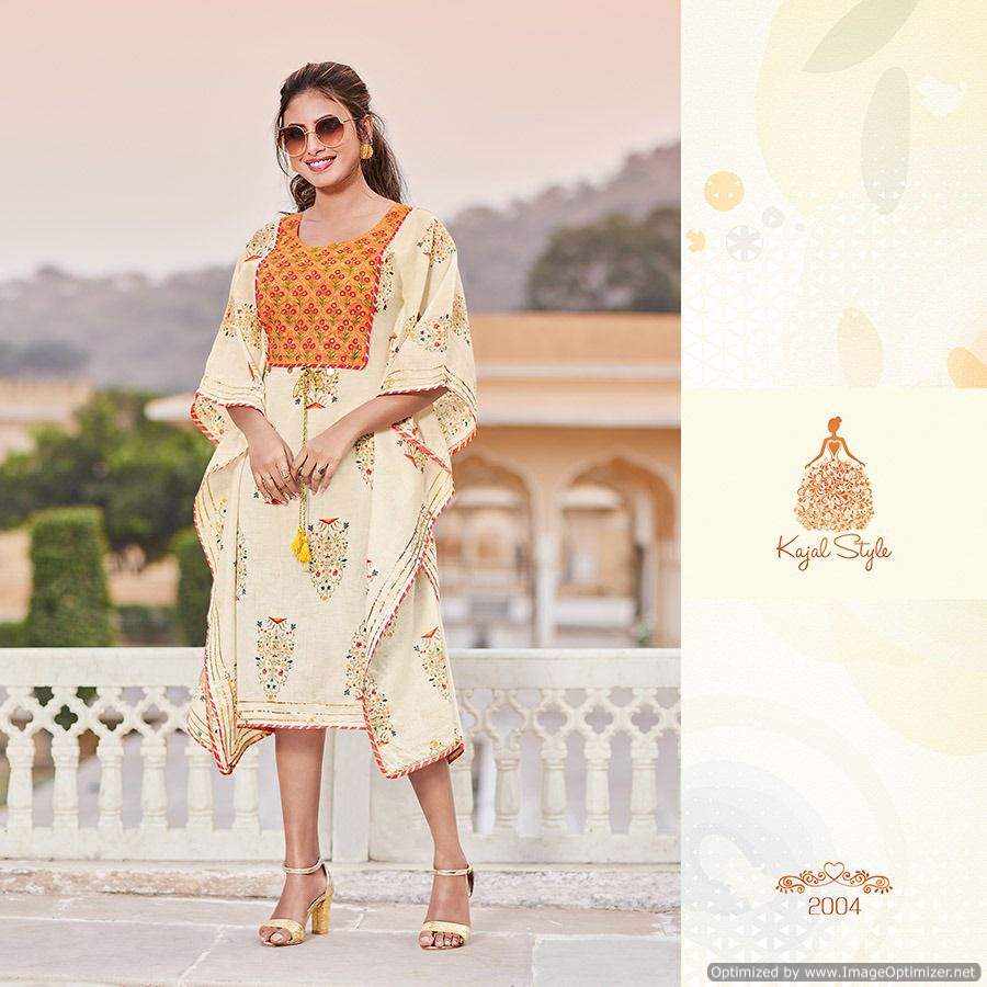 Kajal Style Cocktail Vol  2 Fancy Wear Kaftan Kurti Catalog Buy  Wholesale Kaftan  Catalog