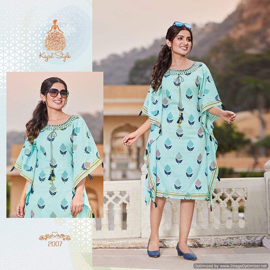 Kajal Style Cocktail Vol  2 Fancy Wear Kaftan Kurti Catalog Buy  Wholesale Kaftan  Catalog