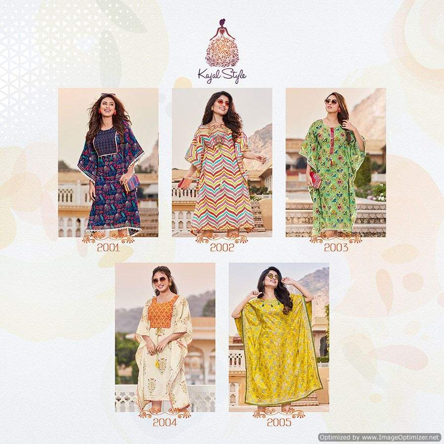 Kajal Style Cocktail Vol  2 Fancy Wear Kaftan Kurti Catalog Buy  Wholesale Kaftan  Catalog
