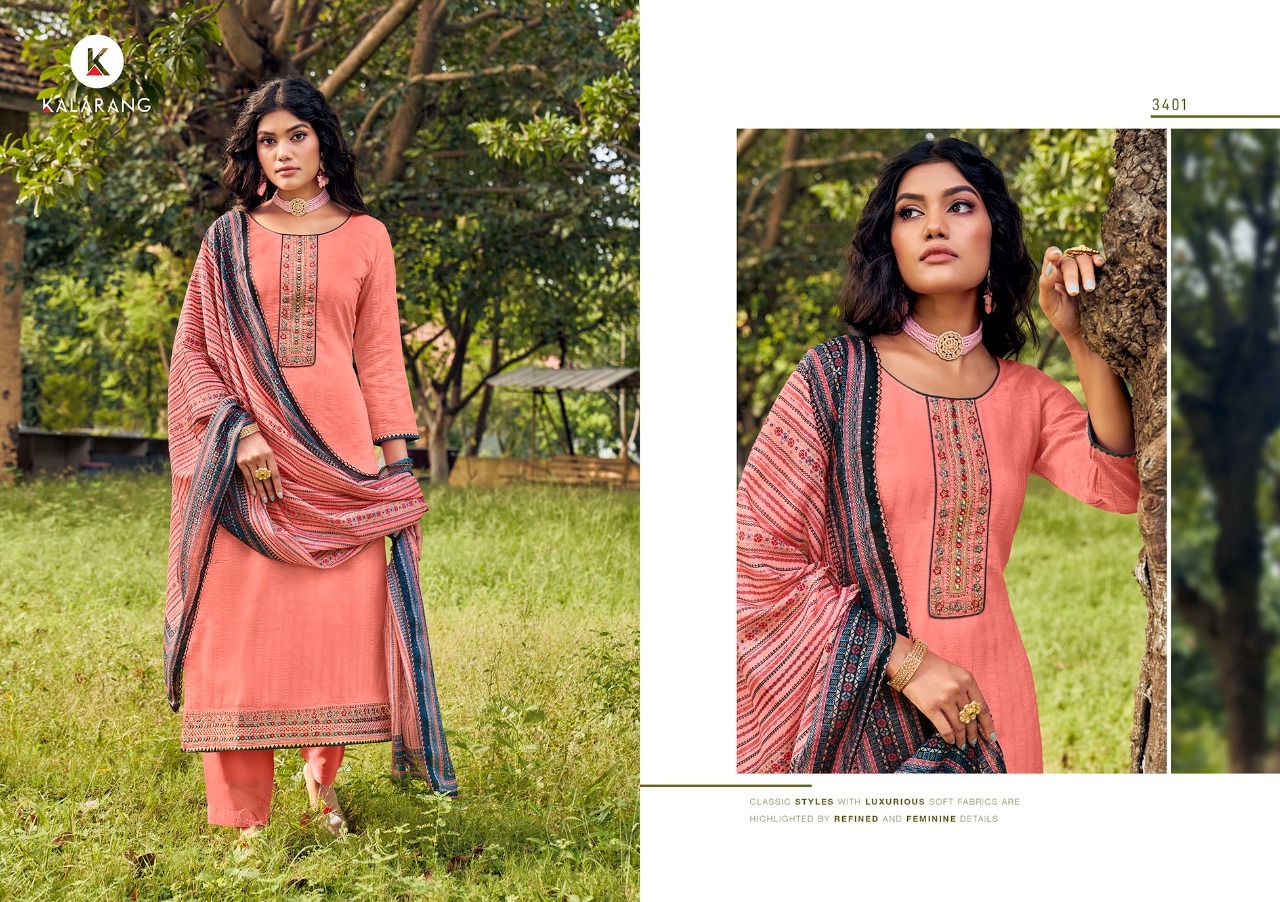 Kalarang Bulbul Parampara Weaving Designer Dress Material Catalog