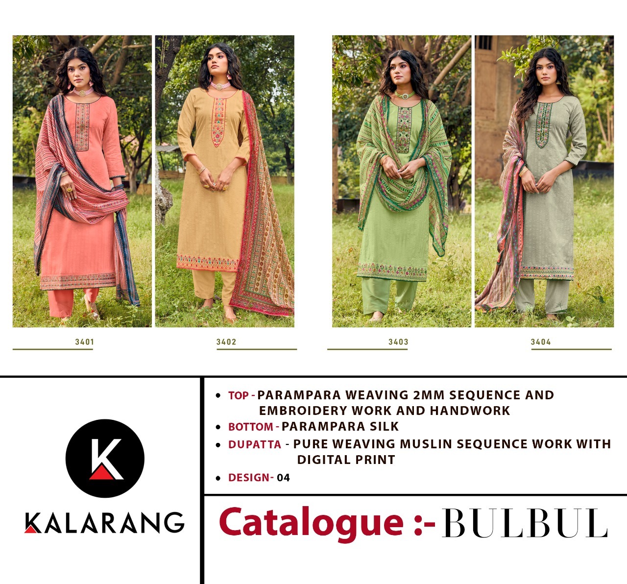 Kalarang Bulbul Parampara Weaving Designer Dress Material Catalog