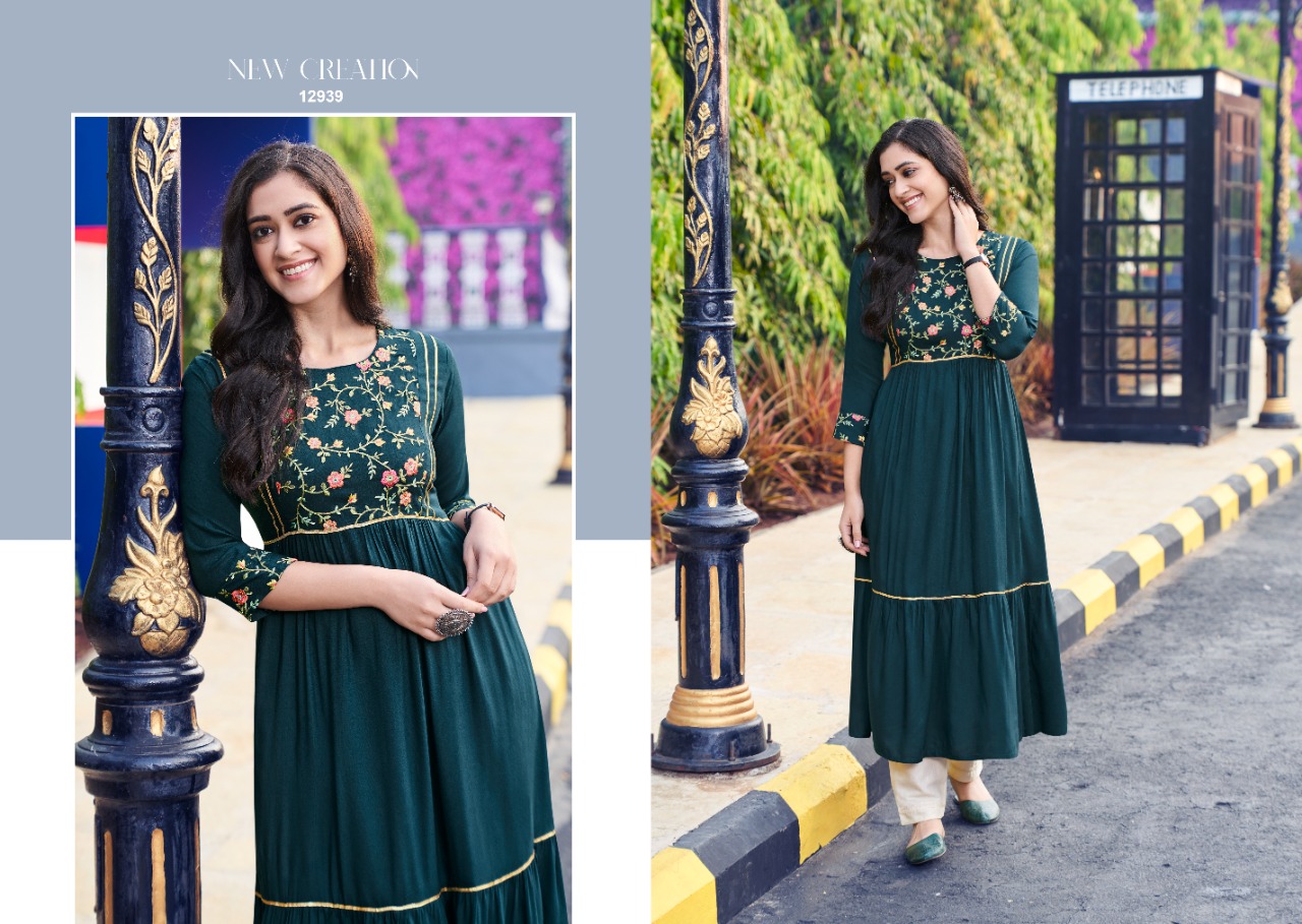 Kalaroop Zoya Ethnic Wear Fnacy  Embroidery Kurti  Catalog