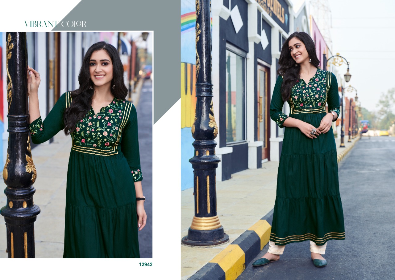 Kalaroop Zoya Ethnic Wear Fnacy  Embroidery Kurti  Catalog