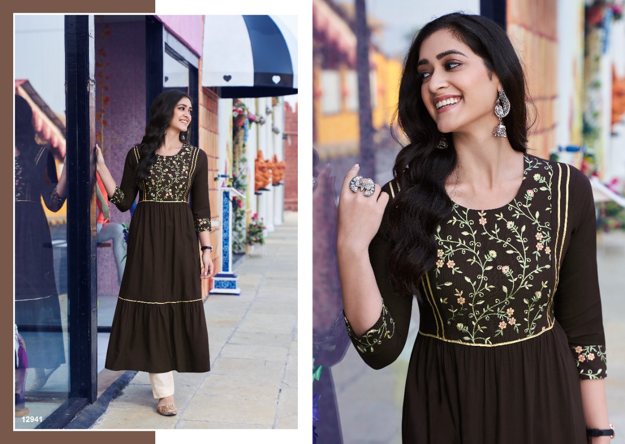 Kalaroop Zoya Ethnic Wear Fnacy  Embroidery Kurti  Catalog