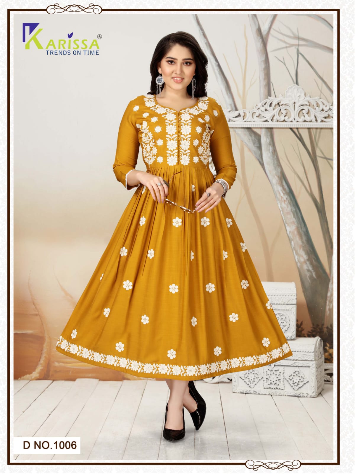 Karissa Rutwa Fancy Wear Long Anarkali Kurti Catalog