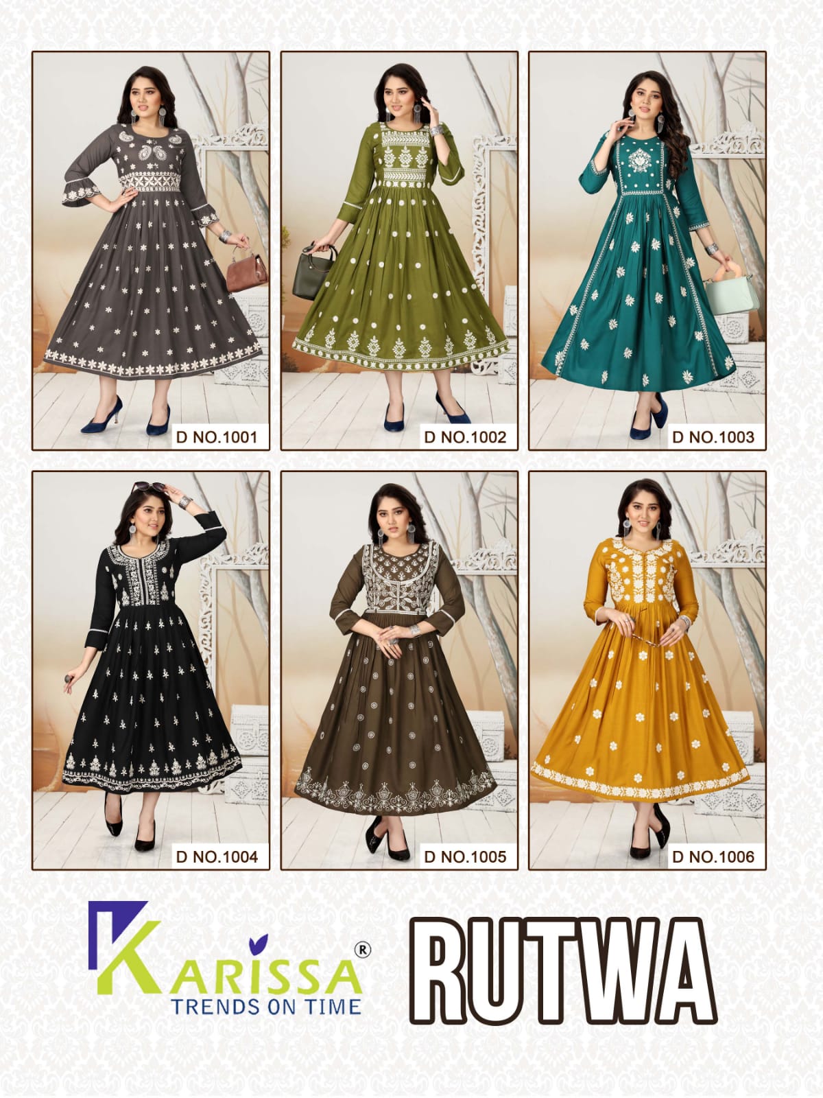 Karissa Rutwa Fancy Wear Long Anarkali Kurti Catalog