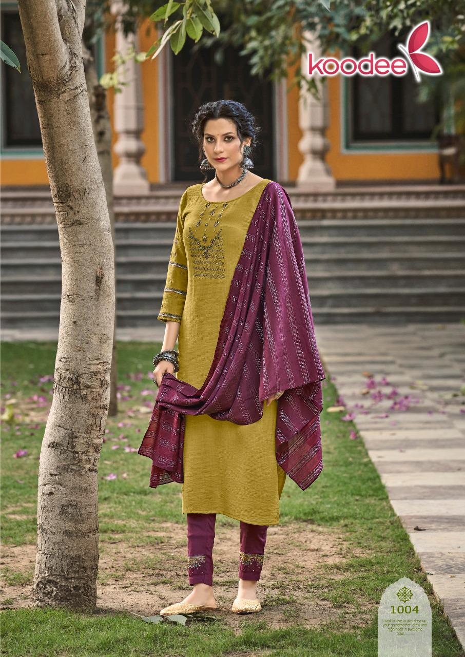 Koodee Riza  Vol 1 Beautiful Embroidery Ethnic Ready Made Kurti Bottom With Duptta Catalog