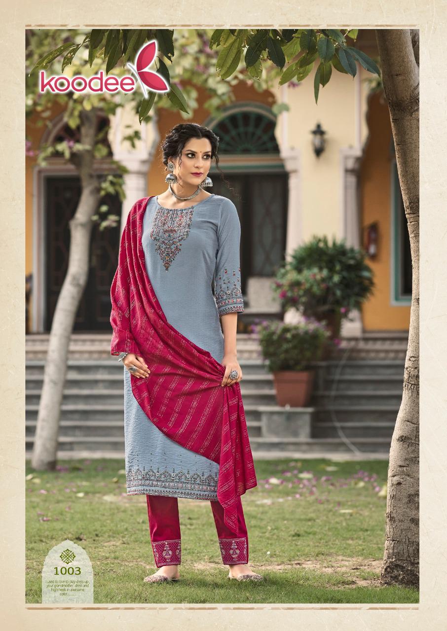 Koodee Riza  Vol 1 Beautiful Embroidery Ethnic Ready Made Kurti Bottom With Duptta Catalog
