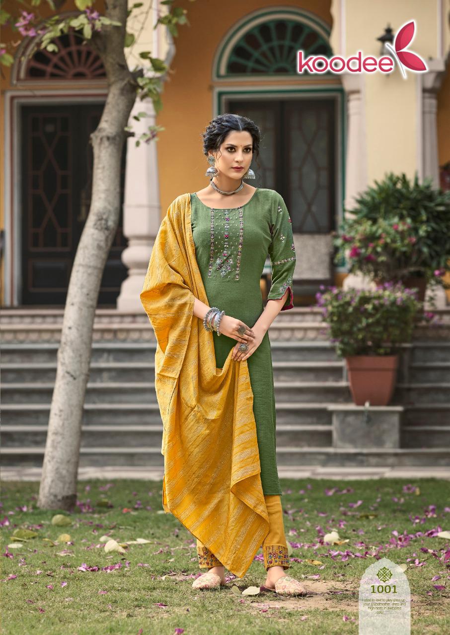Koodee Riza  Vol 1 Beautiful Embroidery Ethnic Ready Made Kurti Bottom With Duptta Catalog