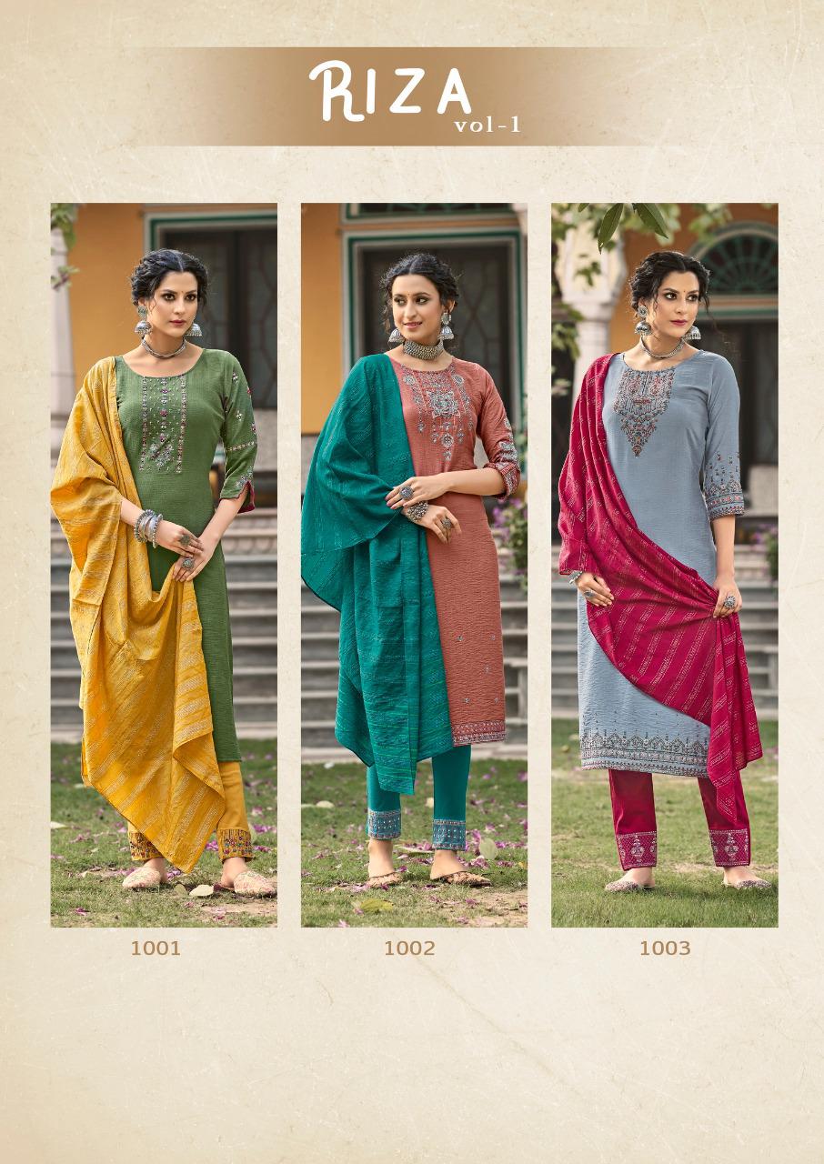Koodee Riza  Vol 1 Beautiful Embroidery Ethnic Ready Made Kurti Bottom With Duptta Catalog