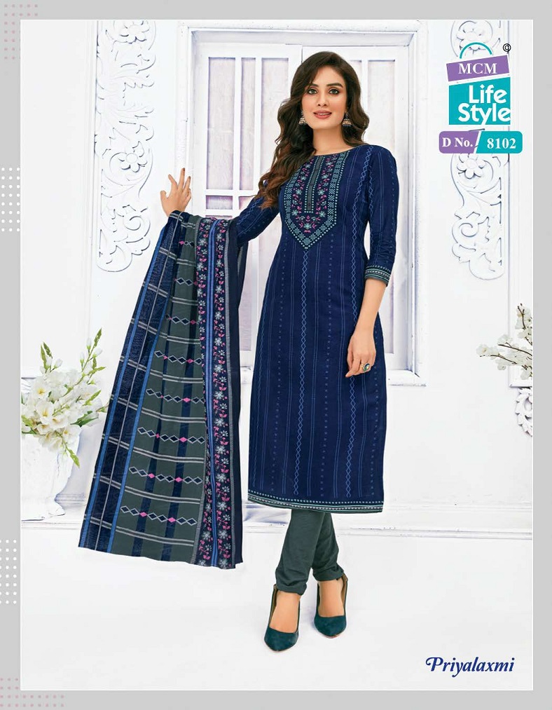 Mcm Lifestyle Priyalaxmi Vol 22 Regular Wear Cotton Dress Material Catalog