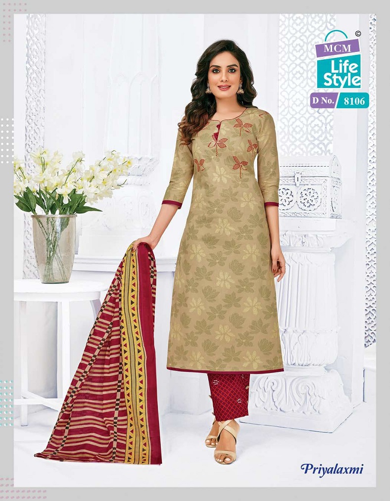 Mcm Lifestyle Priyalaxmi Vol 22 Regular Wear Cotton Dress Material Catalog