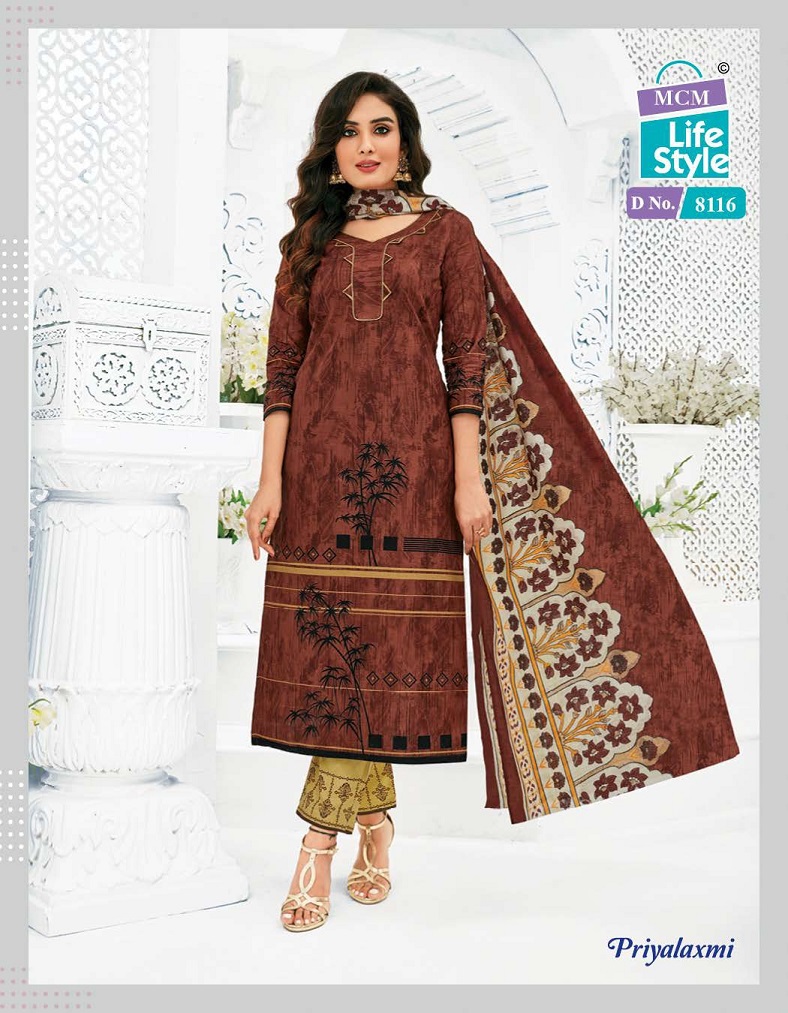 Mcm Lifestyle Priyalaxmi Vol 22 Regular Wear Cotton Dress Material Catalog
