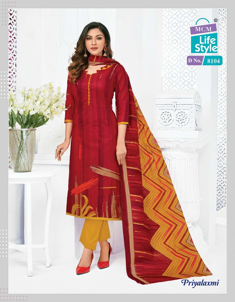 Mcm Lifestyle Priyalaxmi Vol 22 Regular Wear Cotton Dress Material Catalog
