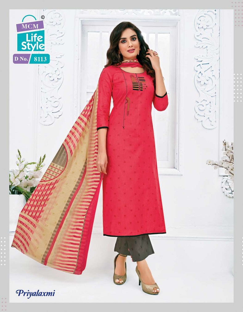 Mcm Lifestyle Priyalaxmi Vol 22 Regular Wear Cotton Dress Material Catalog