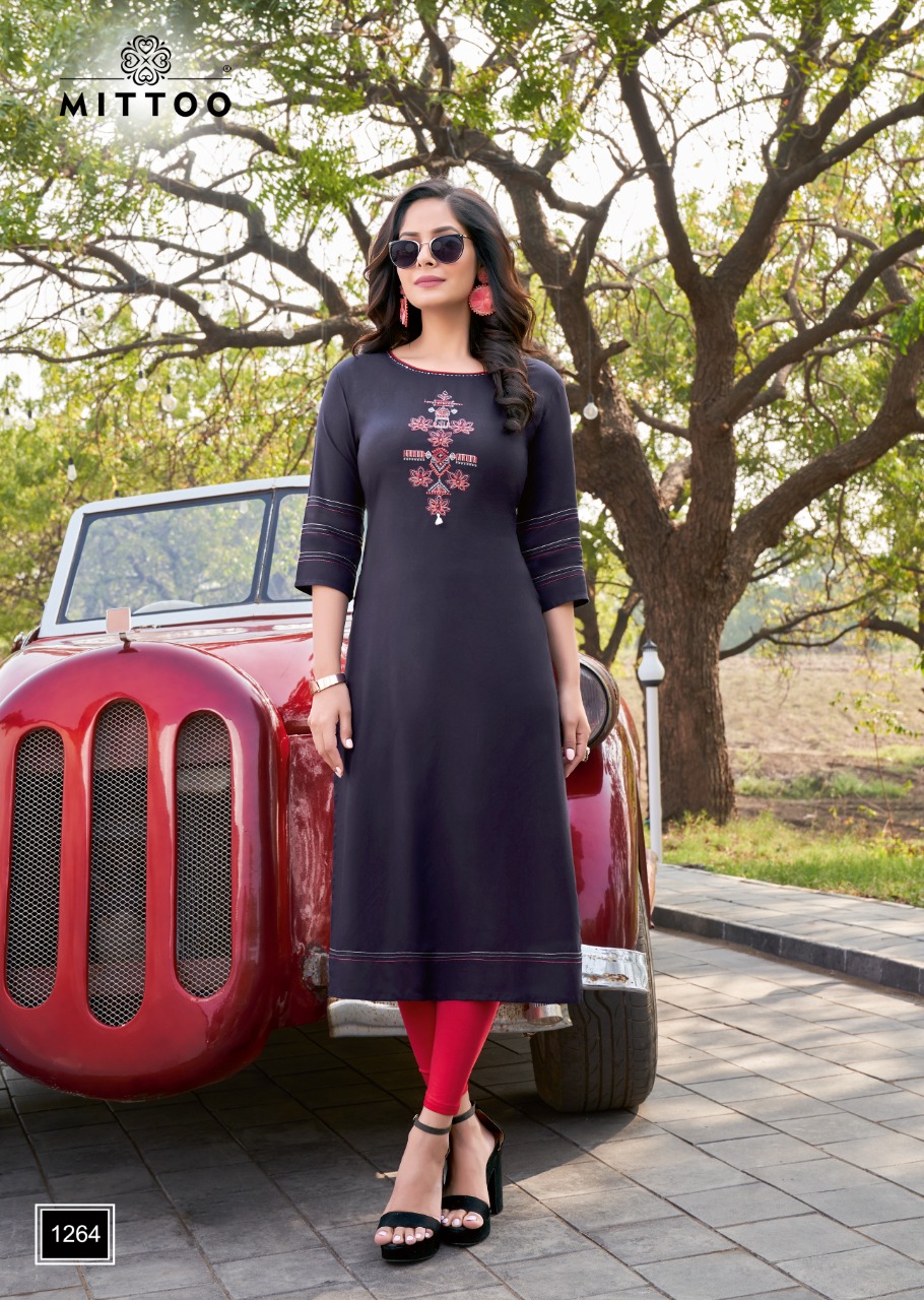 Mittoo Palak Vol 30 Heavy Rayon  Straight Cut Exclusive Kurtis Catalog
