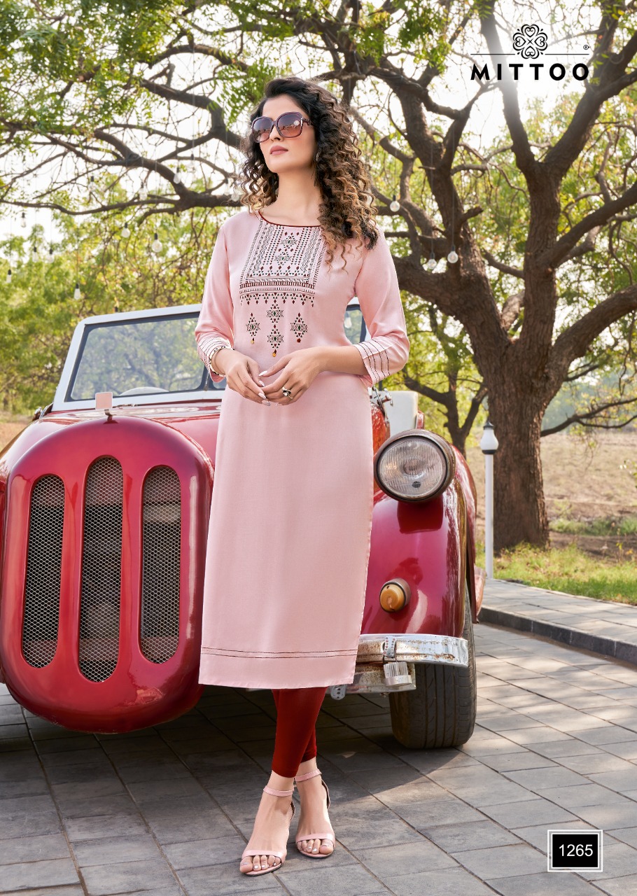 Mittoo Palak Vol 30 Heavy Rayon  Straight Cut Exclusive Kurtis Catalog
