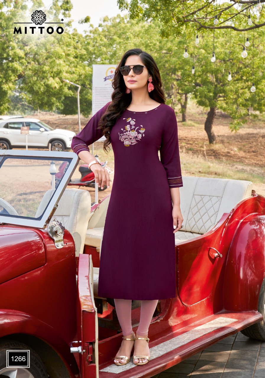 Mittoo Palak Vol 30 Heavy Rayon  Straight Cut Exclusive Kurtis Catalog