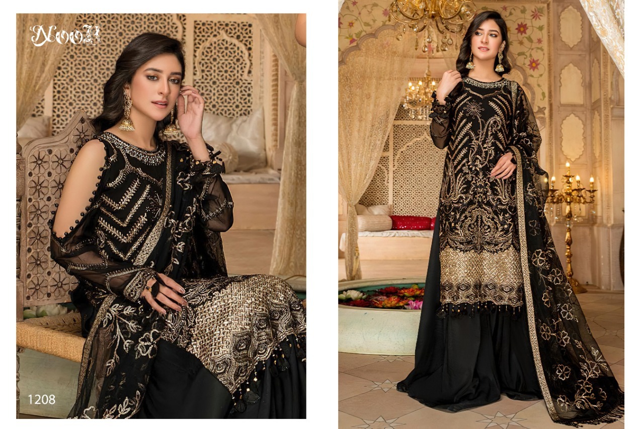 Noor Rangoon Vol 2 Beautiful Georgette Embroidery Pakistani Salwar Suits Catalog