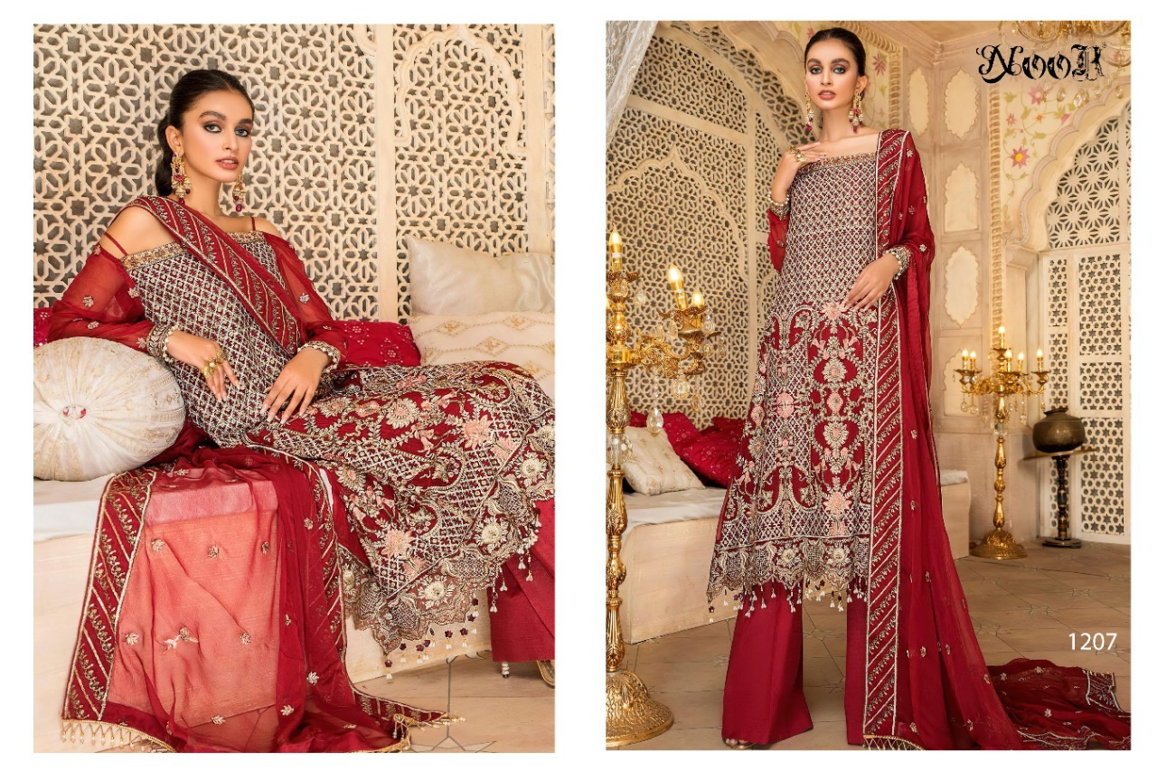 Noor Rangoon Vol 2 Beautiful Georgette Embroidery Pakistani Salwar Suits Catalog