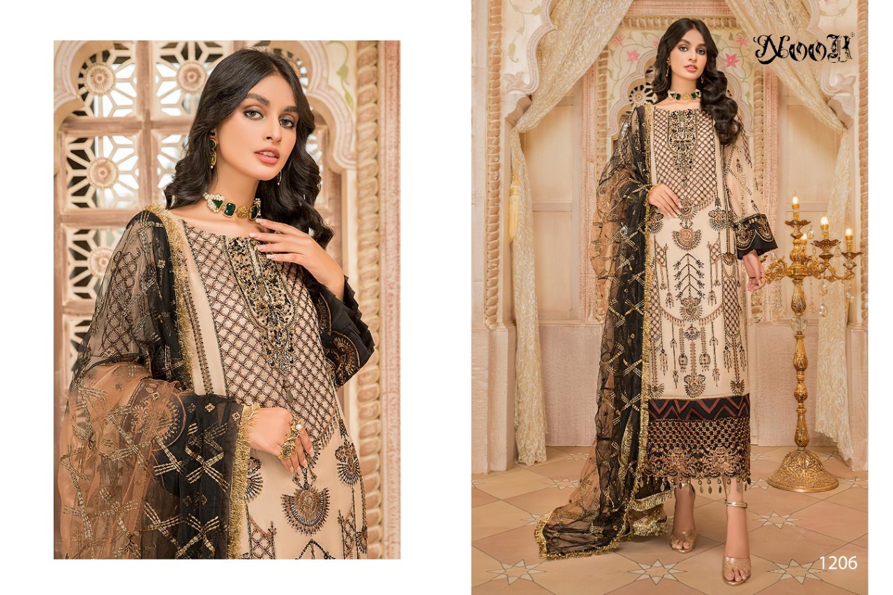 Noor Rangoon Vol 2 Beautiful Georgette Embroidery Pakistani Salwar Suits Catalog