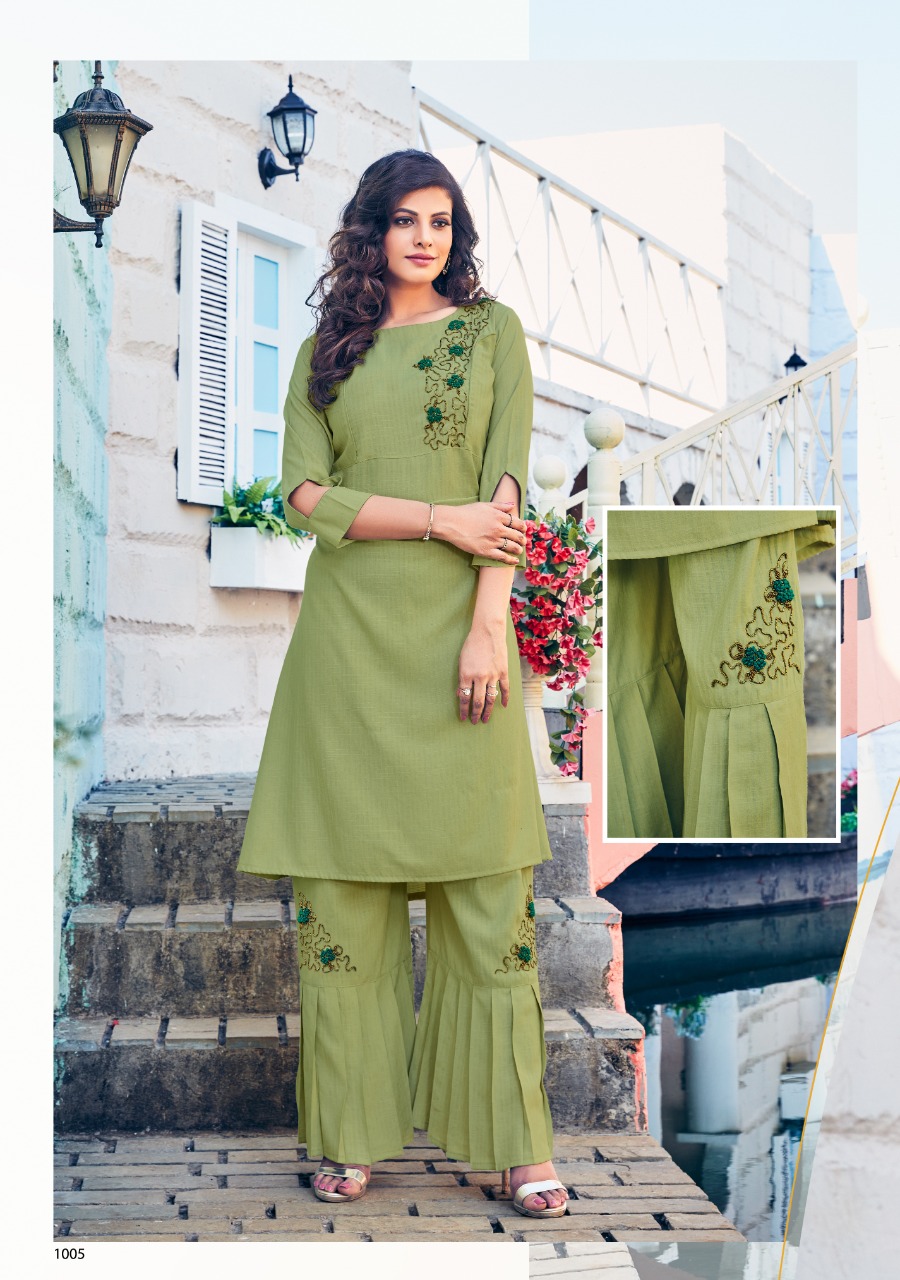 Parra Studio Angelina Vol 1 Casual Wear Lilan Viscose  Kurti With Bottom  Catalog