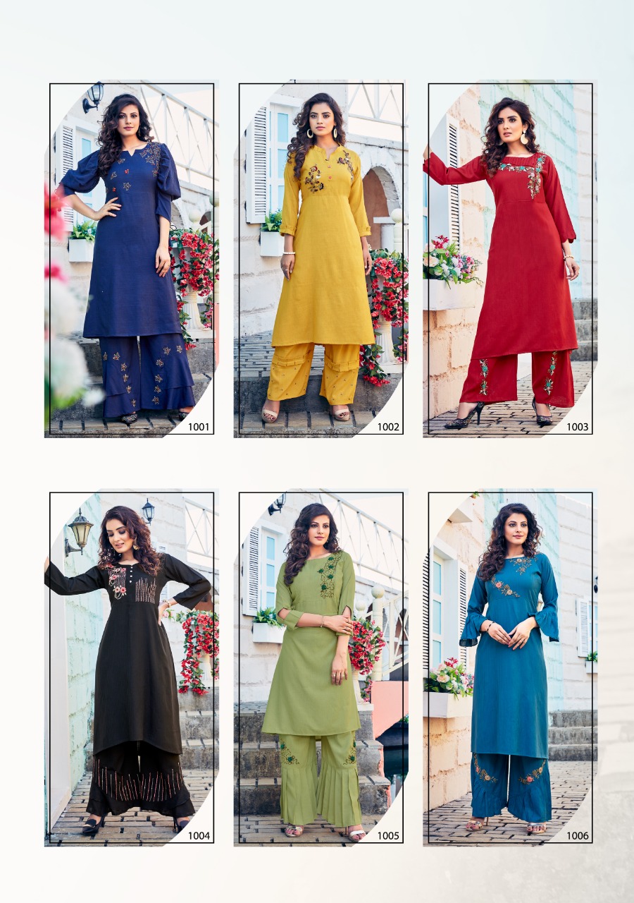 Parra Studio Angelina Vol 1 Casual Wear Lilan Viscose  Kurti With Bottom  Catalog