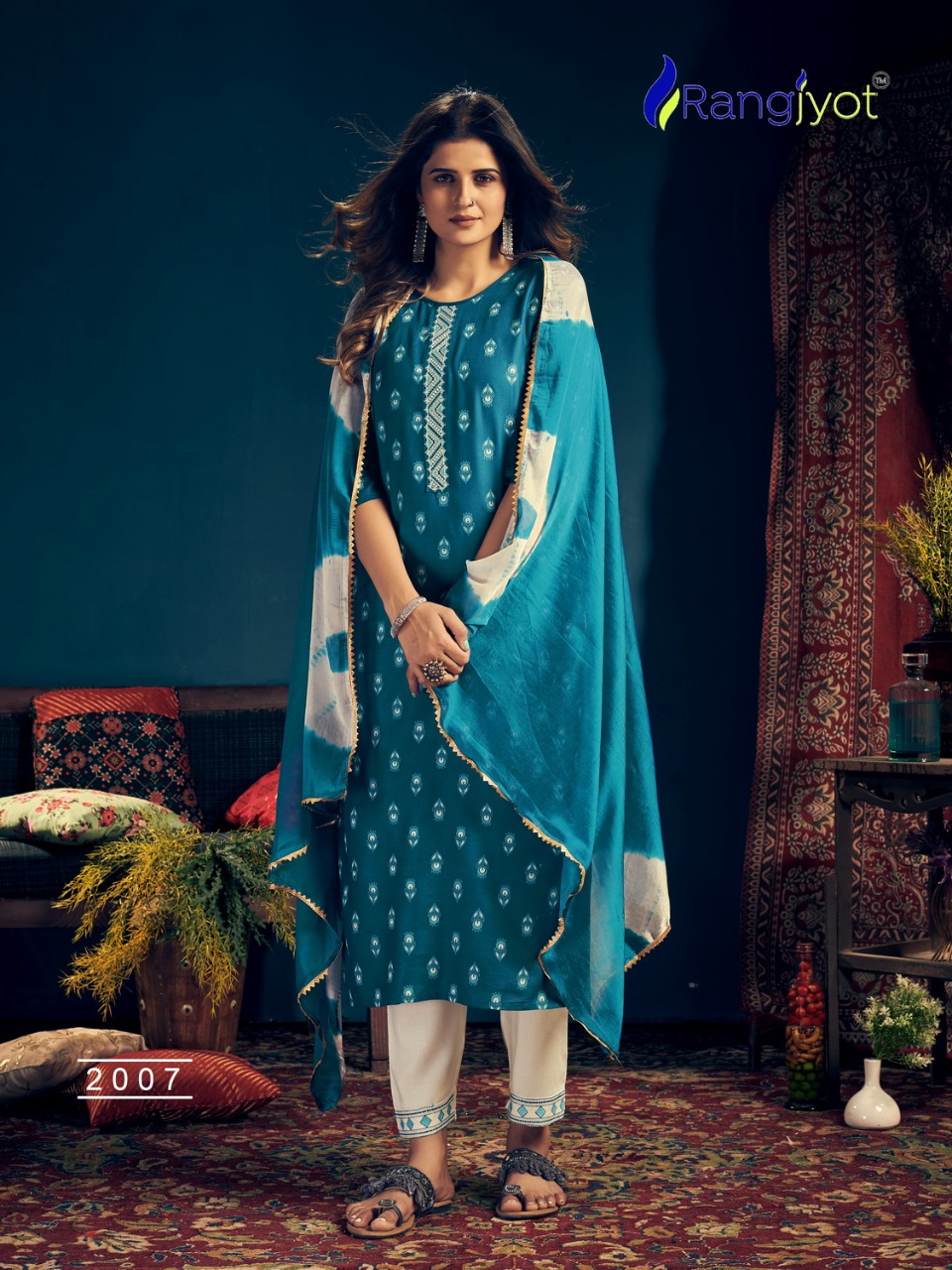 Rangjyot Rangmaya Vol  2 Rayon Fancy Ethnic Wear Readymade Lkurti Bottom With Duptta Catalog