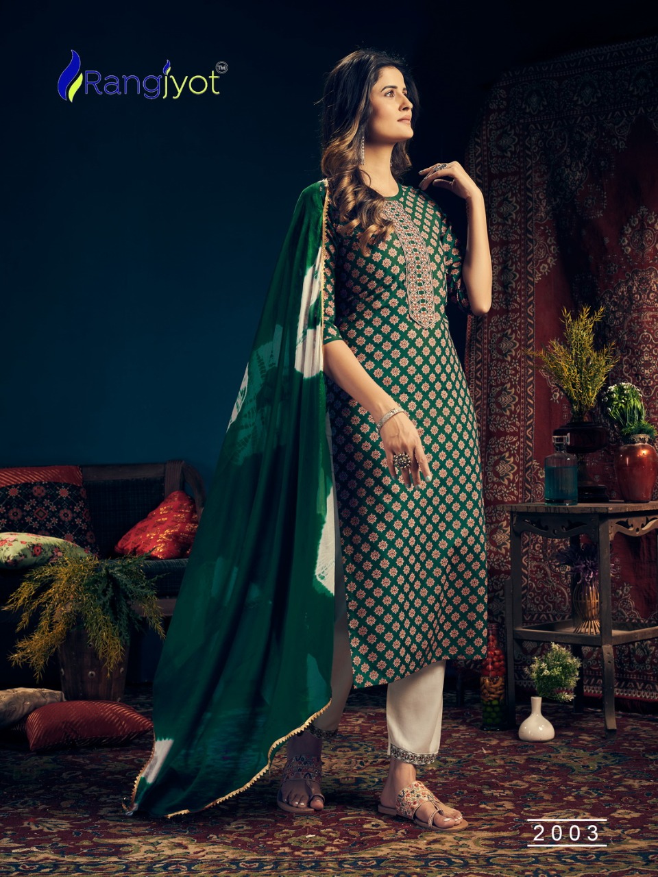 Rangjyot Rangmaya Vol  2 Rayon Fancy Ethnic Wear Readymade Lkurti Bottom With Duptta Catalog