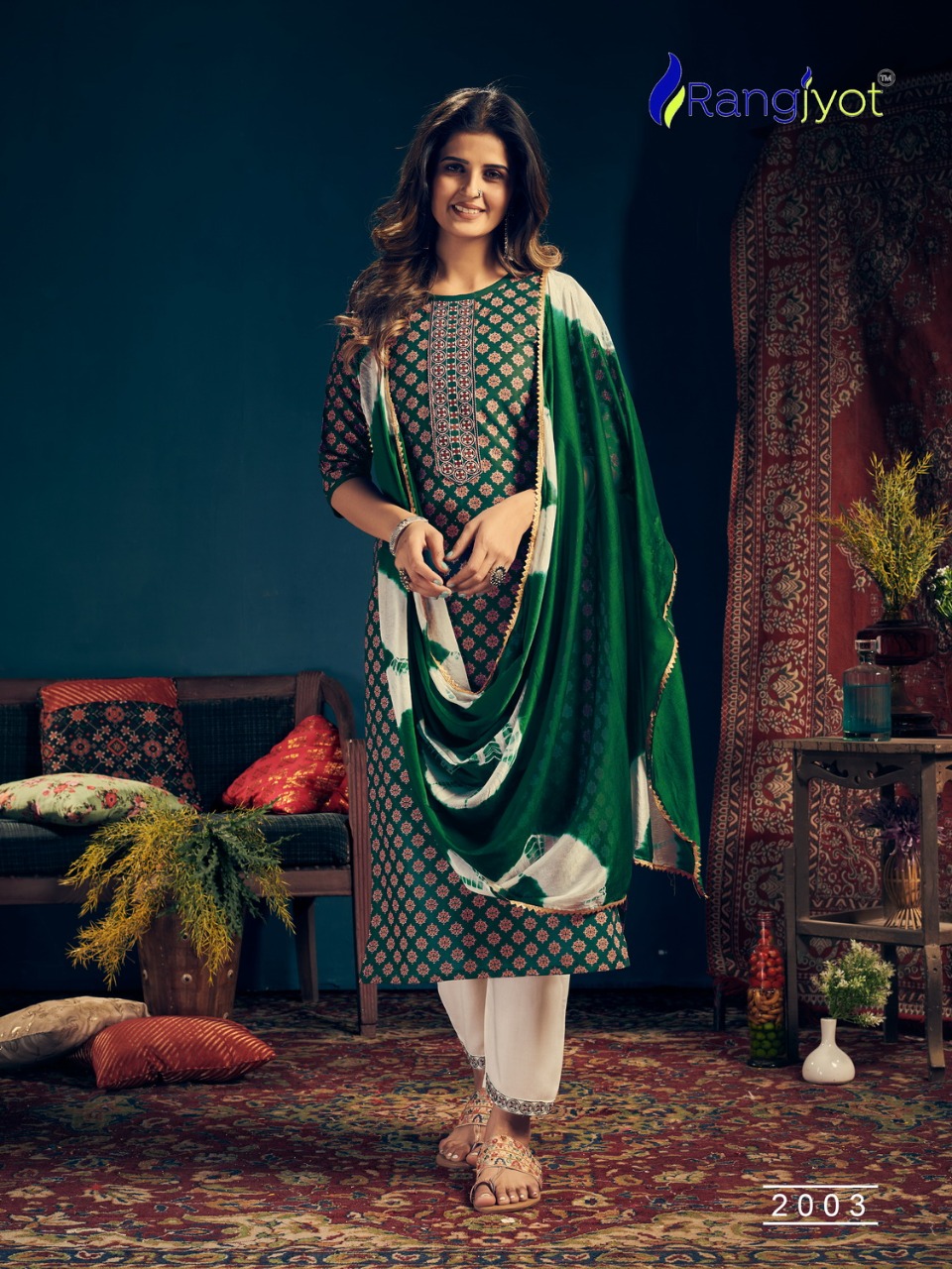 Rangjyot Rangmaya Vol  2 Rayon Fancy Ethnic Wear Readymade Lkurti Bottom With Duptta Catalog
